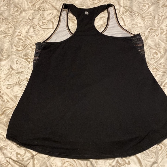 ATHLETA tank top size medium color brown grey lines going across the tanks top - Picture 3 of 4